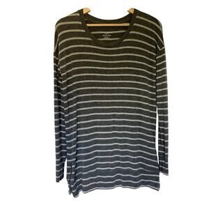 A pea in the pod maternity sweater gray striped knit top women's size small